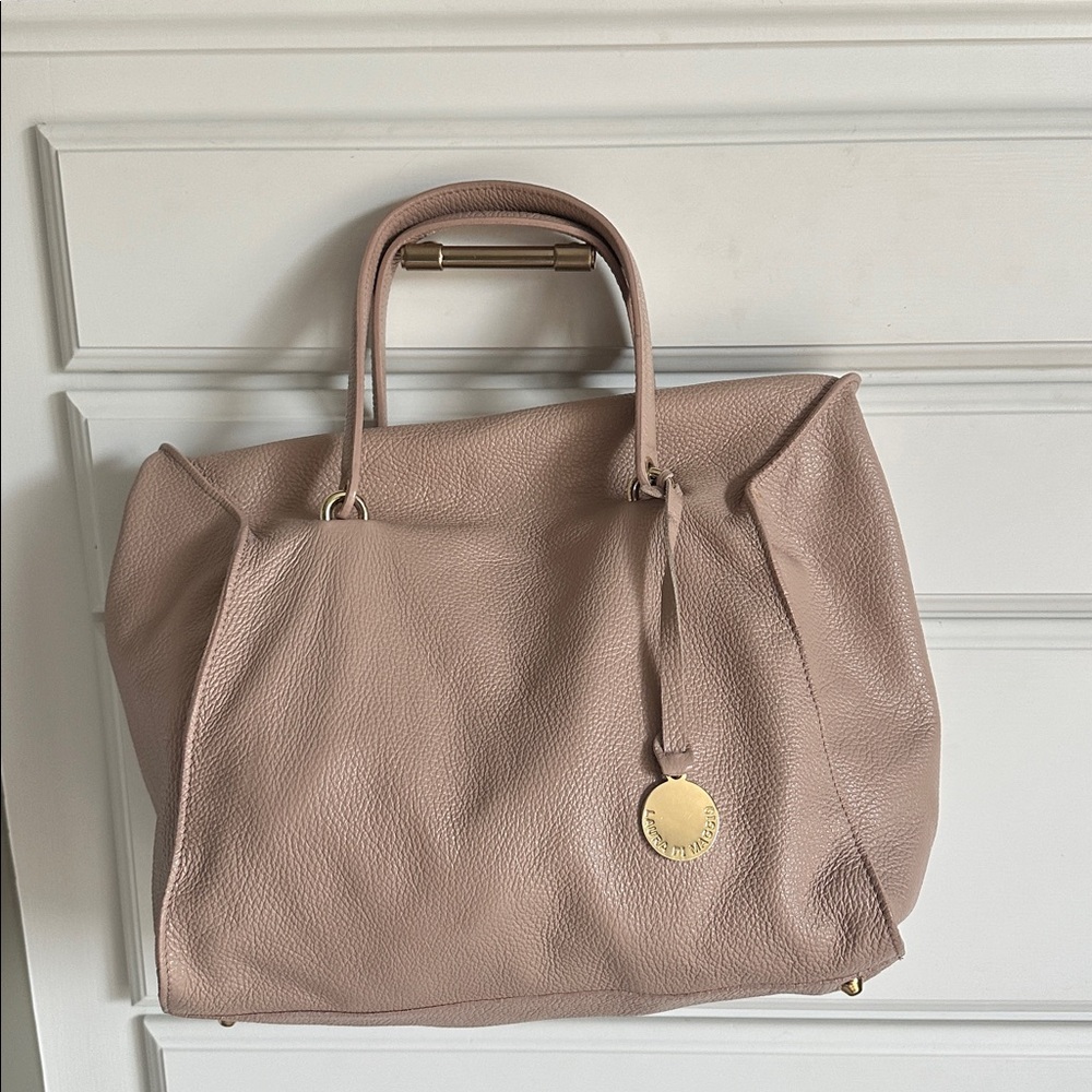 Laura Di Maggio Blush Pink Leather Tote Bag